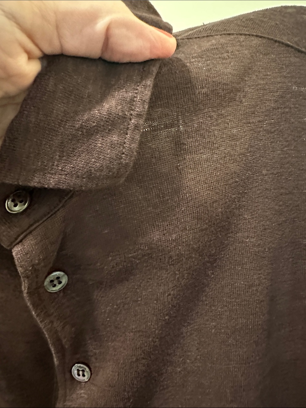 Loro Piana Men's Polo in Deep Burgundy - Picture 7 of 13